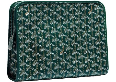 goyard jouvence green|GOYARD Goyardine Jouvence Toiletry Pouch Green.